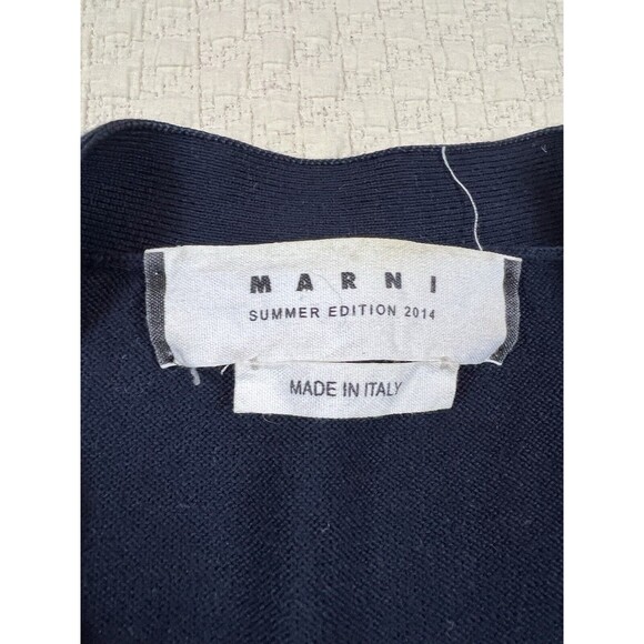 Marni Floral Cardigan Summer Edition 2014 1/2 Sleeve | Navy White | EU 40 US M - Picture 4 of 13